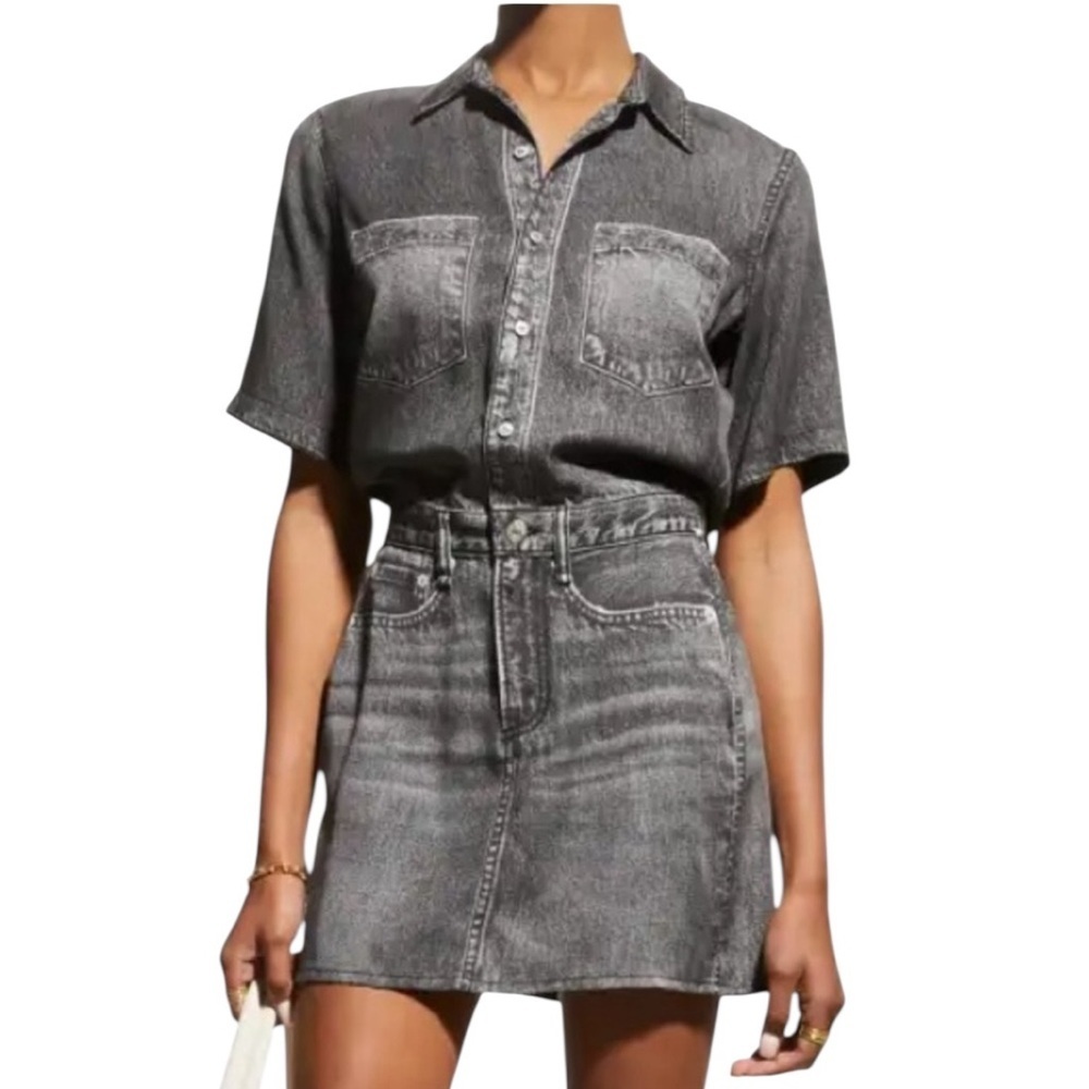 Rag & Bone Liquid Miramar Dress Black Magic szS